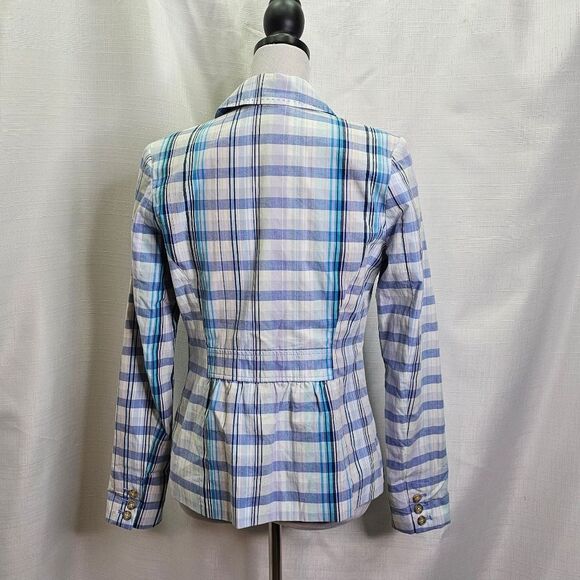 Tommy Hilfiger Blue Plaid The Tommy Blazer Jacket Size Small - Picture 9 of 14